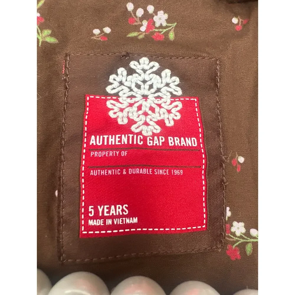 Babygap corduroy winter jacket coat fur trim Sz 5T 100% Cotton - Picture 6 of 6